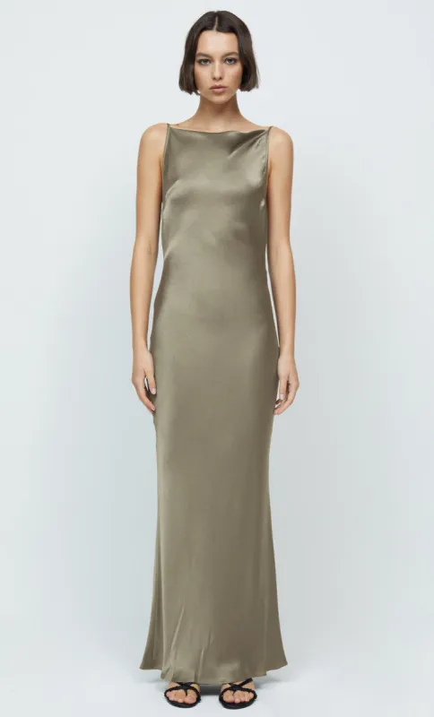 CELESTIAL COWL NECK MAXI DRESS - SAGE sold by bec + bridge