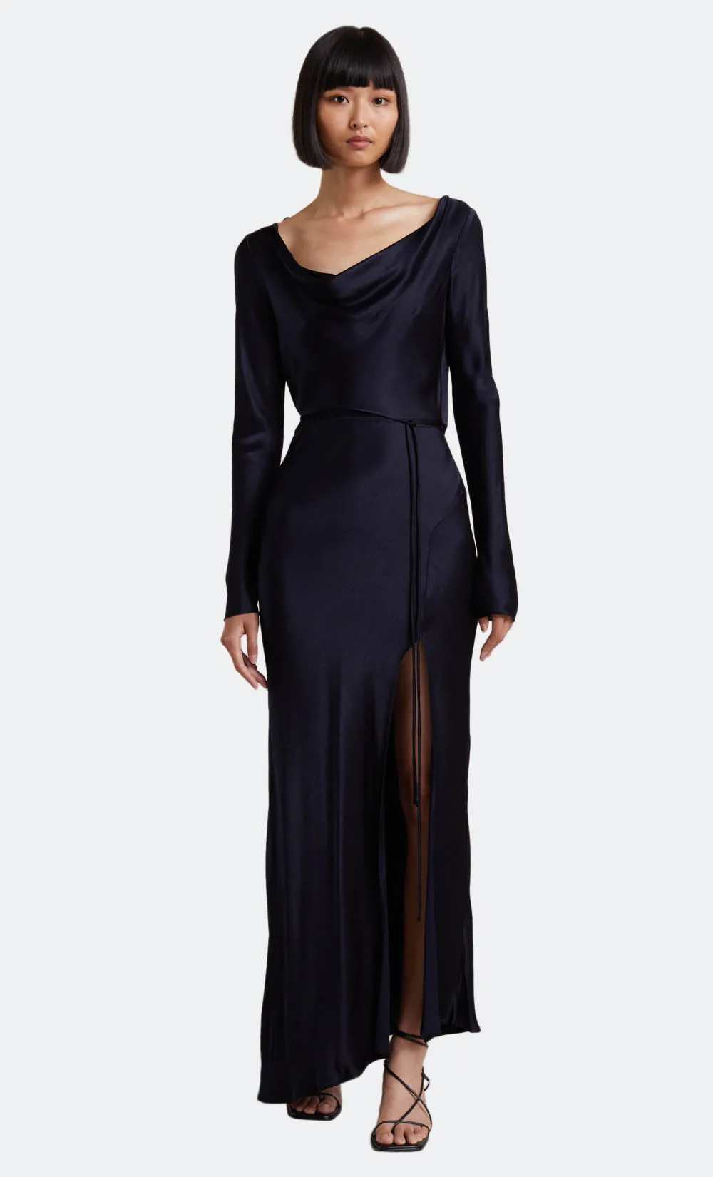 MOON DANCE LONG SLEEVE COWL DRESS - INK sold by bec + bridge product image thumbnail 4