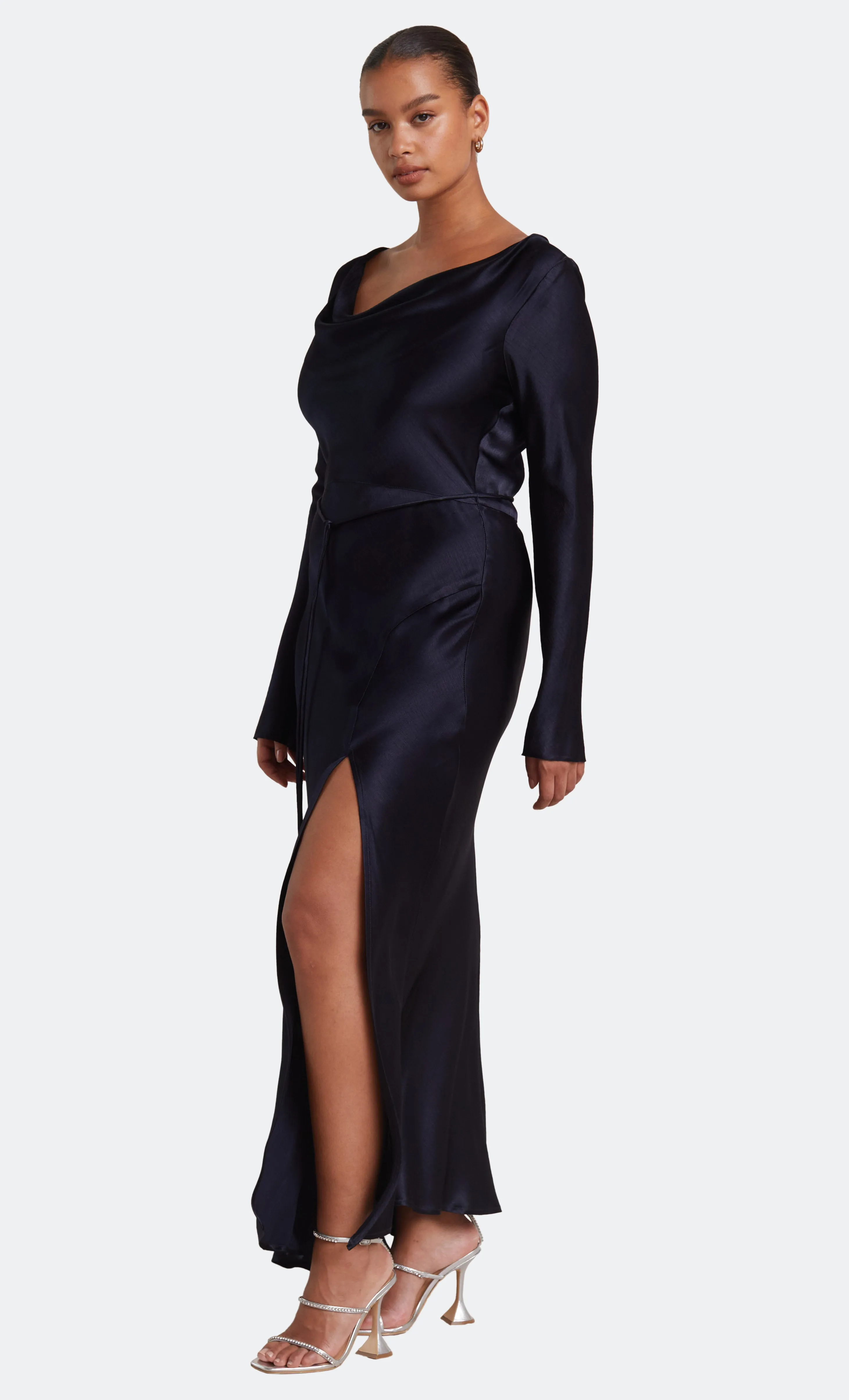 MOON DANCE LONG SLEEVE COWL DRESS - INK sold by bec + bridge product image thumbnail 2