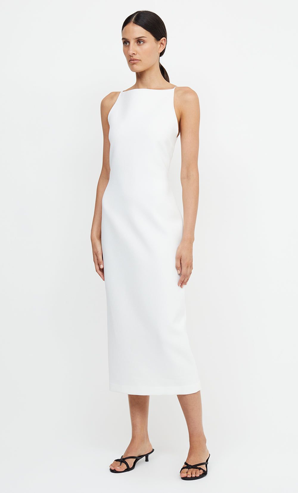 GRACE BOATNECK MIDI DRESS - IVORY sold by bec + bridge product image thumbnail 3