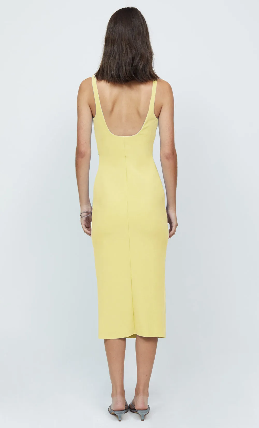 KARINA TUCK MIDI DRESS - BUTTER YELLOW sold by bec + bridge product image thumbnail 4