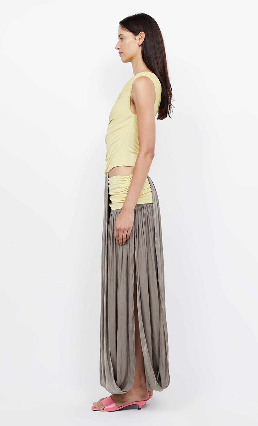 SERENE BOATNECK MAXI DRESS - CITRUS/ TAUPE sold by bec + bridge product image thumbnail 5