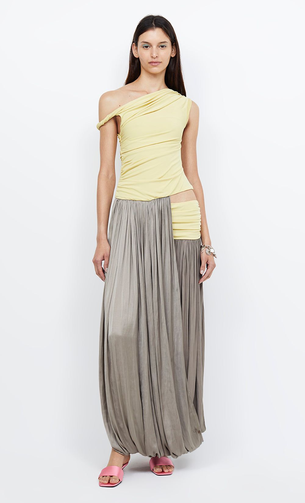 SERENE BOATNECK MAXI DRESS - CITRUS/ TAUPE sold by bec + bridge product image thumbnail 2