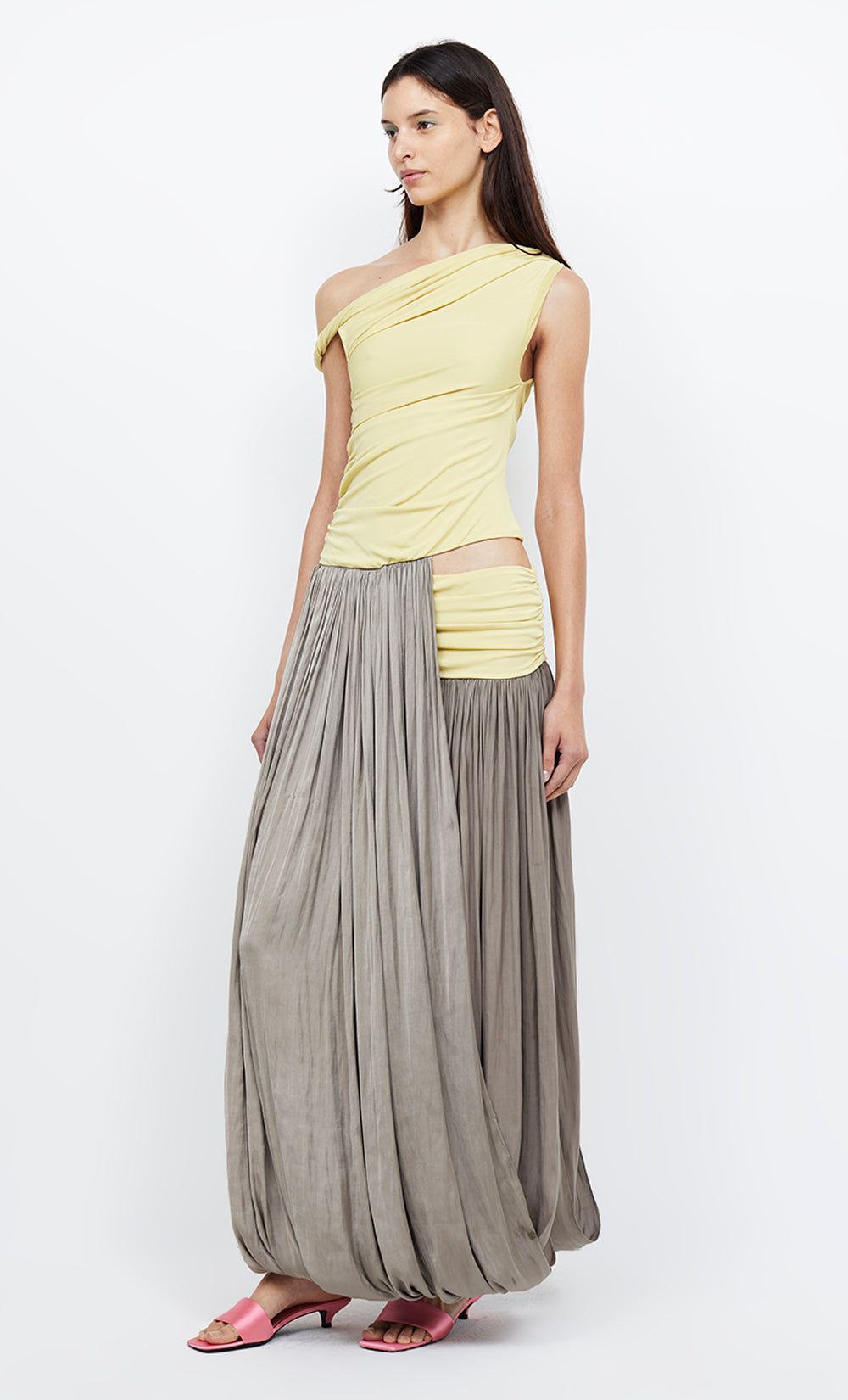 SERENE BOATNECK MAXI DRESS - CITRUS/ TAUPE sold by bec + bridge product image thumbnail 4