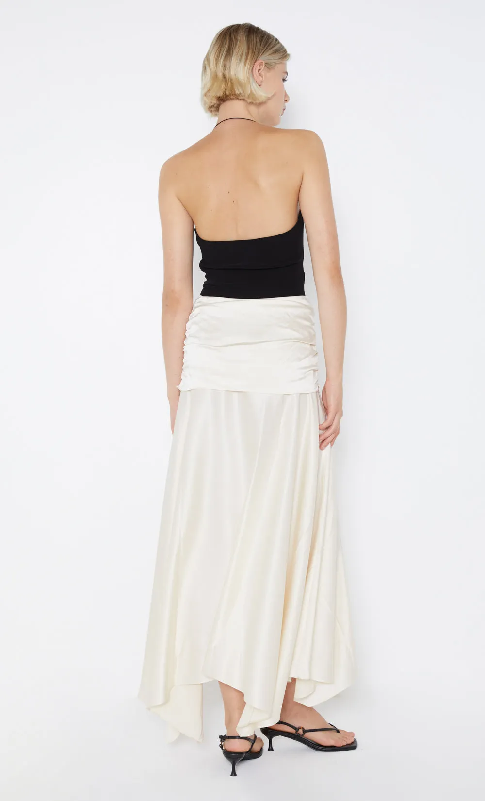CHANTILLY SILK RUCHED SKIRT - IVORY sold by bec + bridge product image thumbnail 4