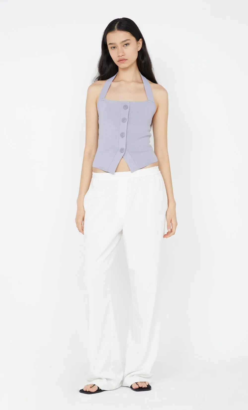 ILORA KNIT HALTER TOP - GREY sold by bec + bridge