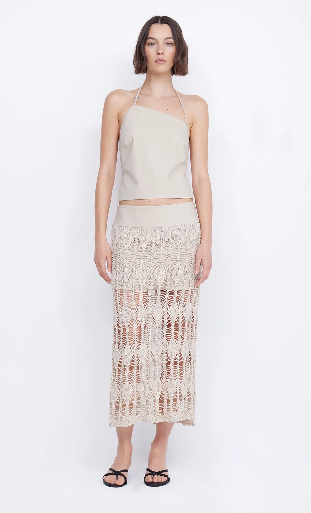 LYRA ASYMMETRIC TOP - BONE sold by bec + bridge