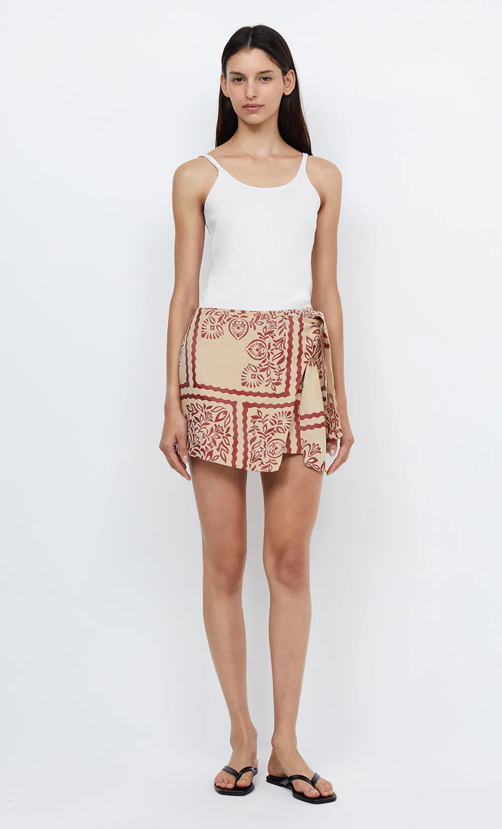 PALM BLISS WRAP MINI SKIRT - SAHARA JACQUARD sold by bec + bridge product image thumbnail 2
