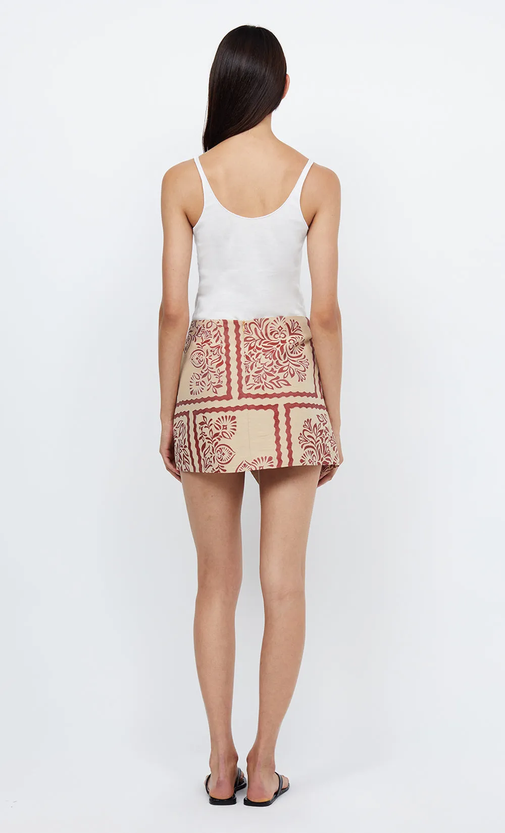 PALM BLISS WRAP MINI SKIRT - SAHARA JACQUARD sold by bec + bridge product image thumbnail 5