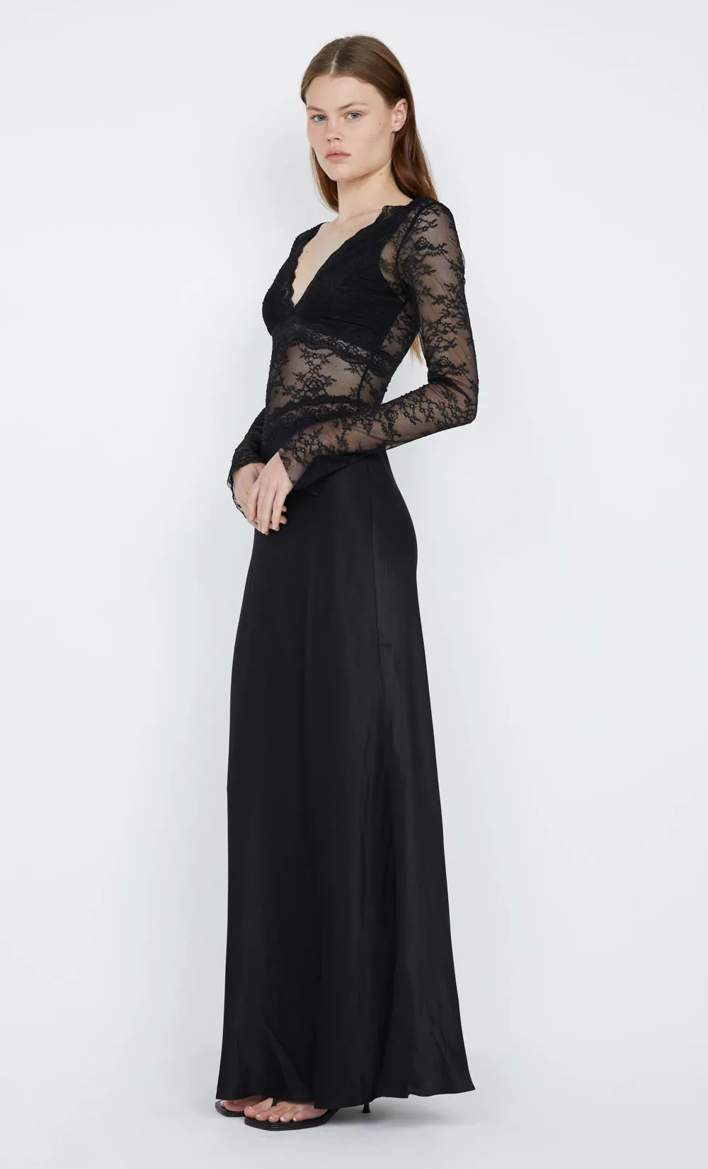 SASHAY LONG SLEEVE MAXI DRESS - BLACK sold by bec + bridge product image thumbnail 3