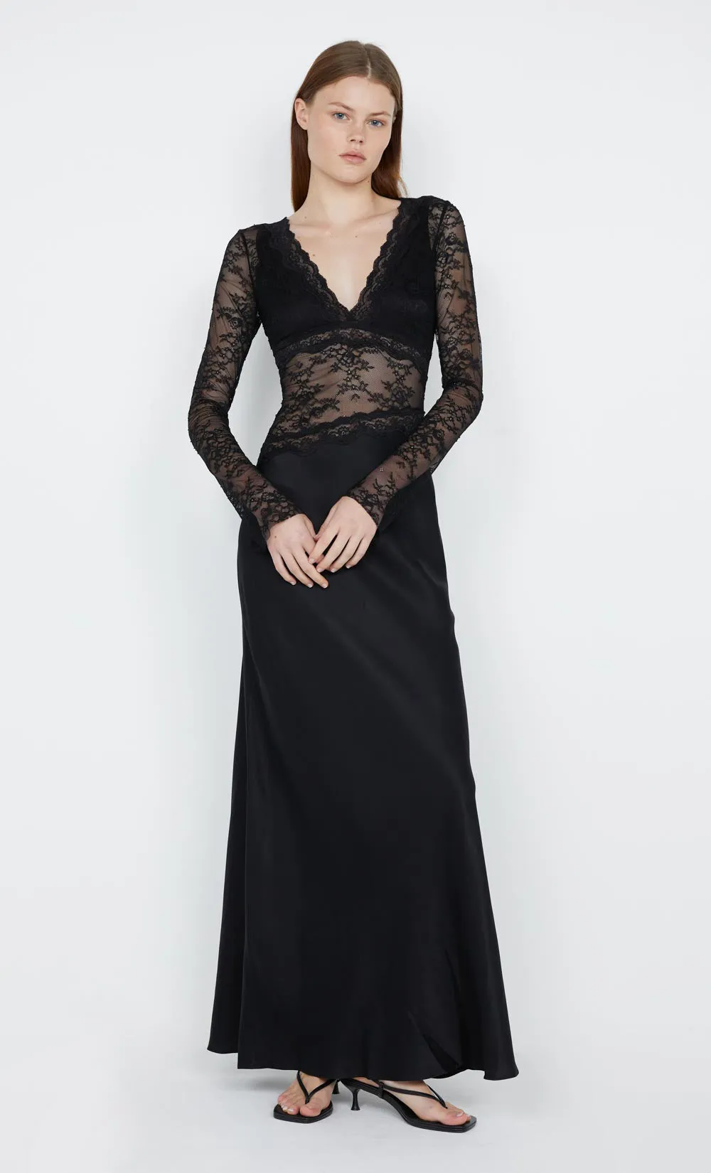 SASHAY LONG SLEEVE MAXI DRESS - BLACK sold by bec + bridge product image thumbnail 4