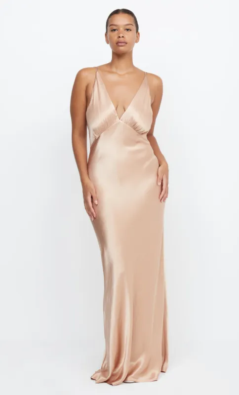 MOON DANCE V MAXI DRESS - ROSE GOLD sold by bec + bridge