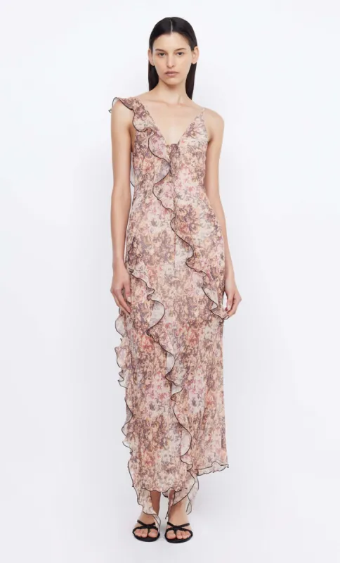 COURTNEY FRILL MAXI DRESS - VERSAILLES FLORAL sold by bec + bridge