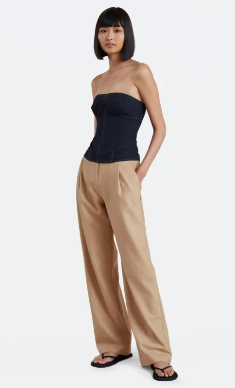 TUCSON WIDE LEG PANT - PRALINE sold by bec + bridge