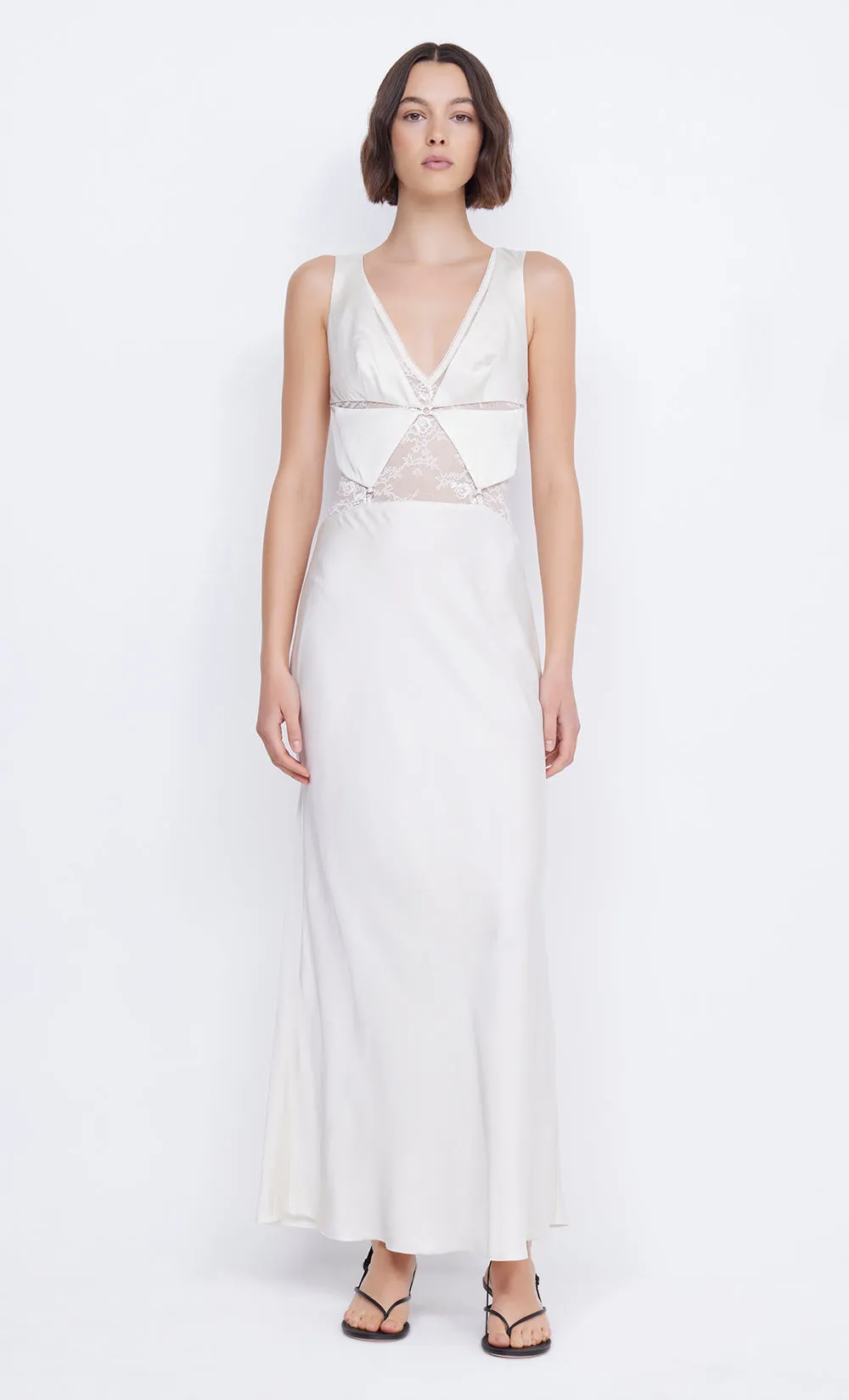 JULIETTE V NECK MAXI DRESS - IVORY sold by bec + bridge product image thumbnail 2