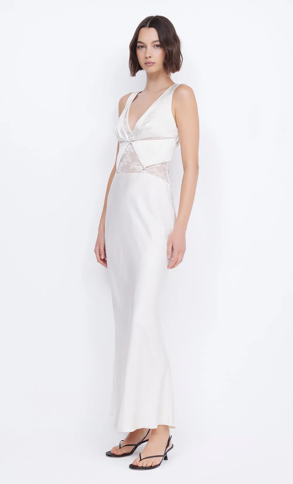 JULIETTE V NECK MAXI DRESS - IVORY sold by bec + bridge product image thumbnail 4
