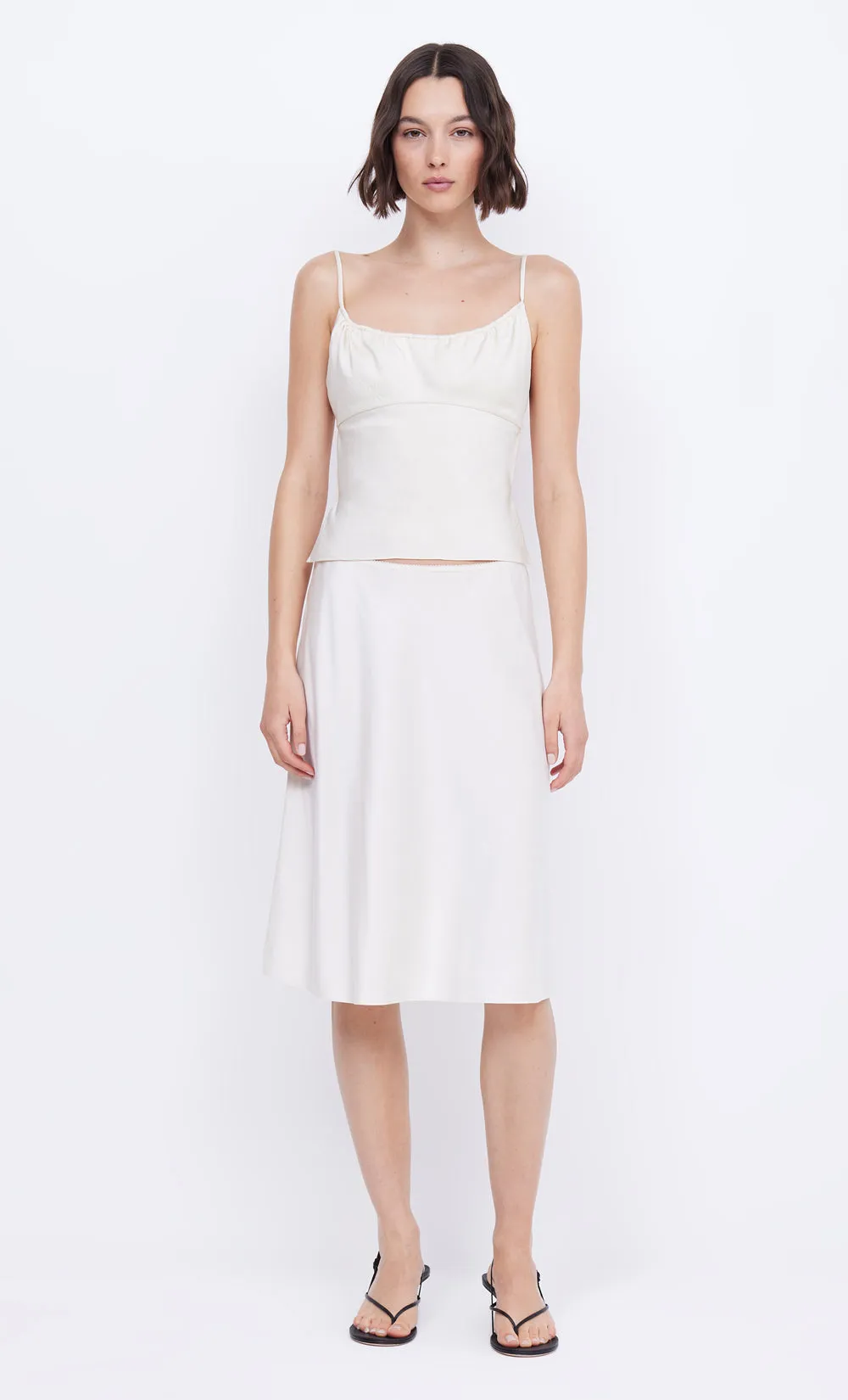 MARI LOU GATHERED CAMI - CREAM sold by bec + bridge