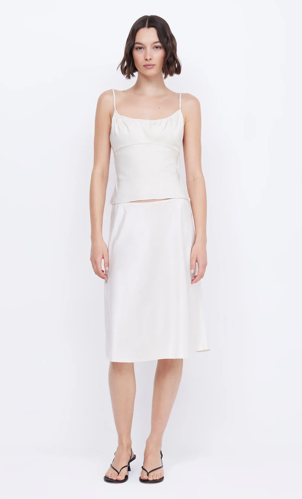 MARI LOU GATHERED CAMI - CREAM sold by bec + bridge product image thumbnail 2