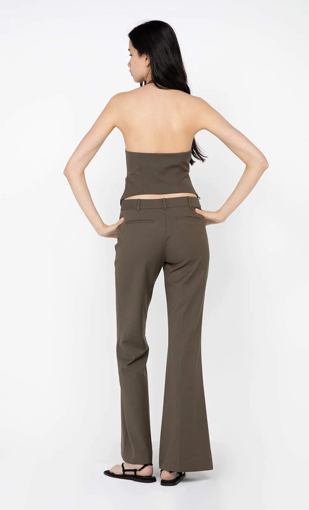 TERI BOOTLEG PANT - OLIVE sold by bec + bridge product image thumbnail 4