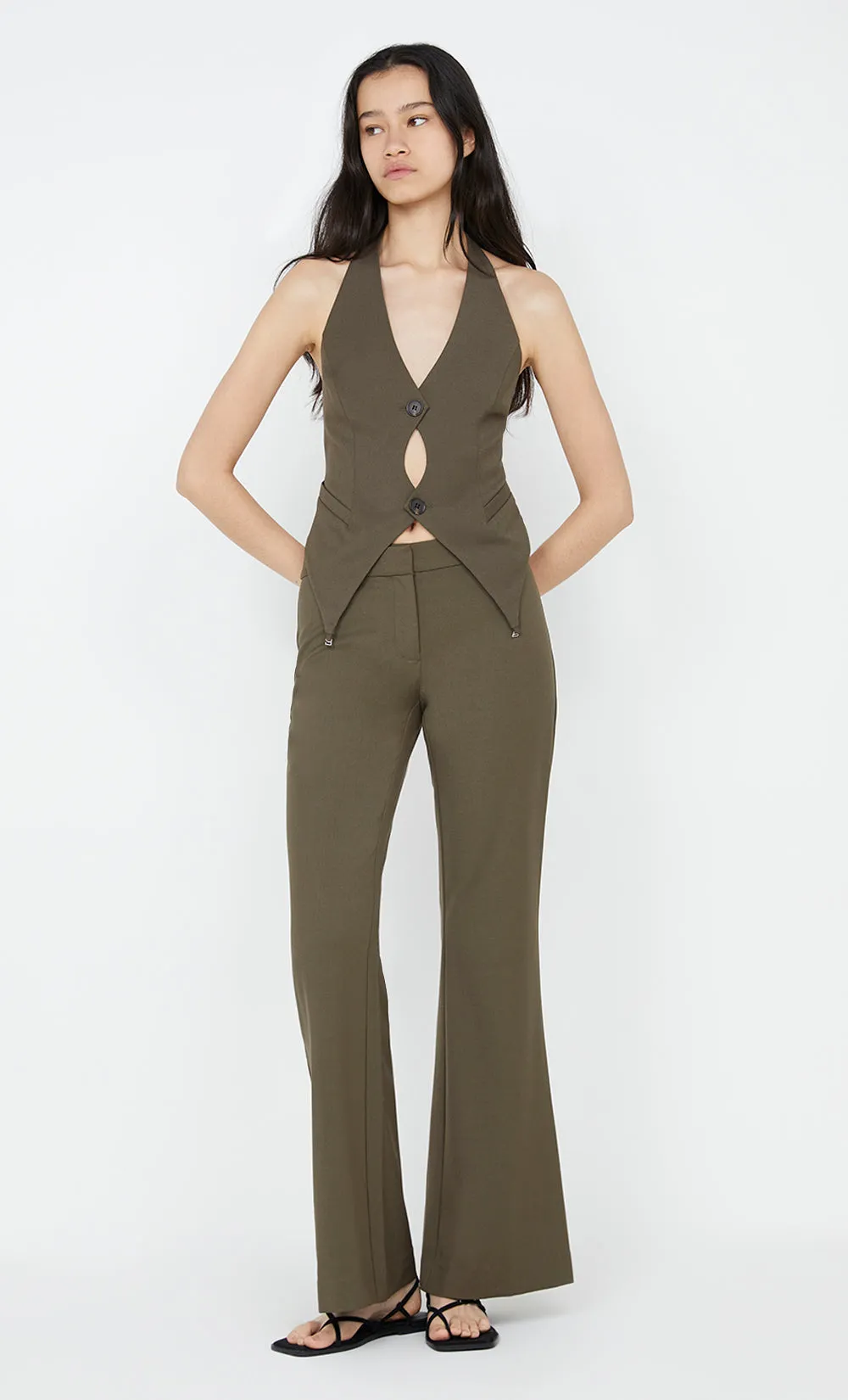 TERI BOOTLEG PANT - OLIVE sold by bec + bridge product image thumbnail 2