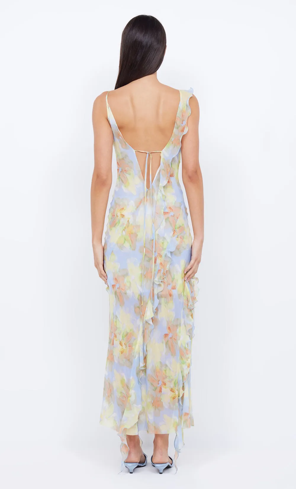 COURTNEY FRILL MAXI DRESS - BLUE BLOSSOM sold by bec + bridge product image thumbnail 3