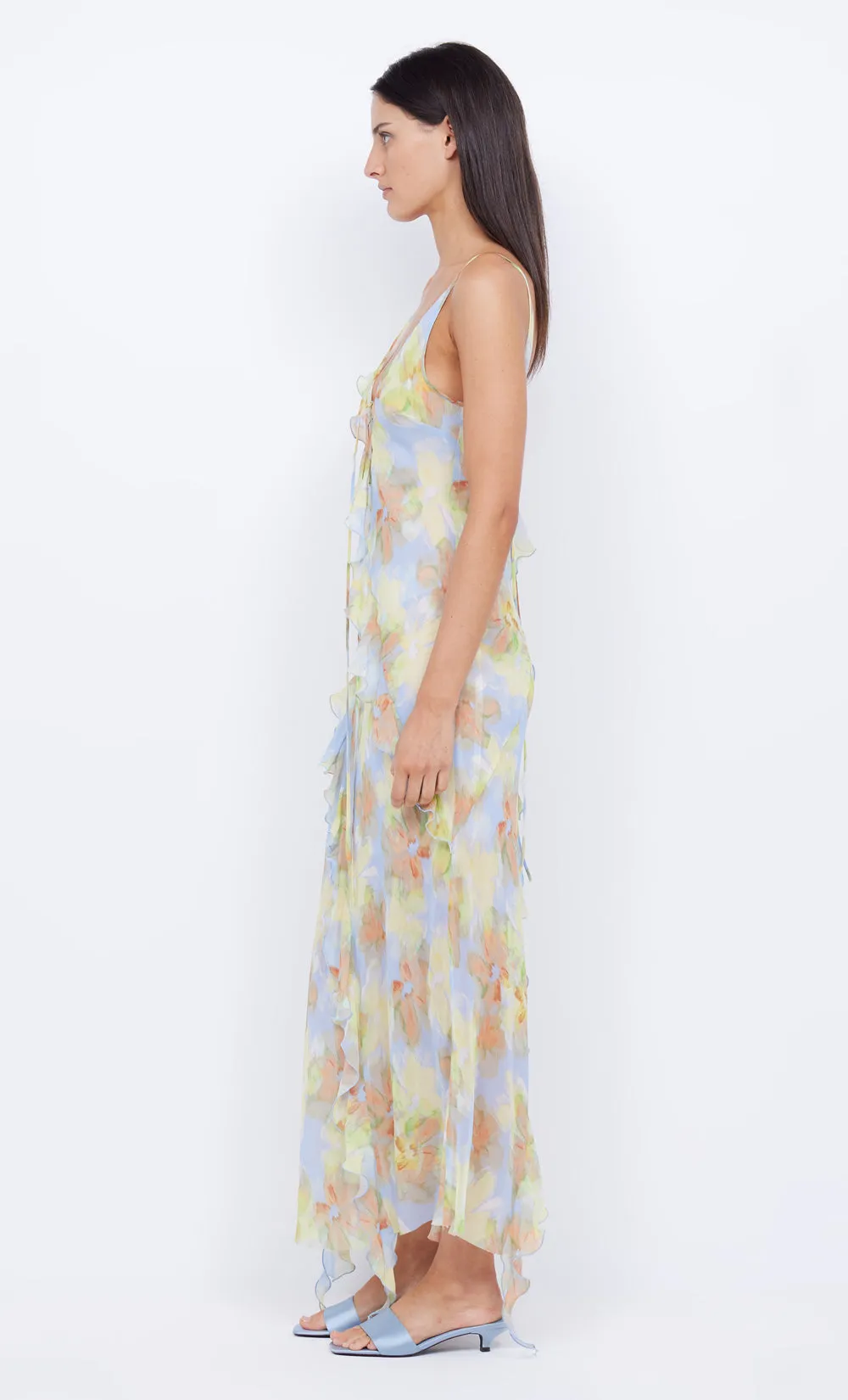 COURTNEY FRILL MAXI DRESS - BLUE BLOSSOM sold by bec + bridge product image thumbnail 5