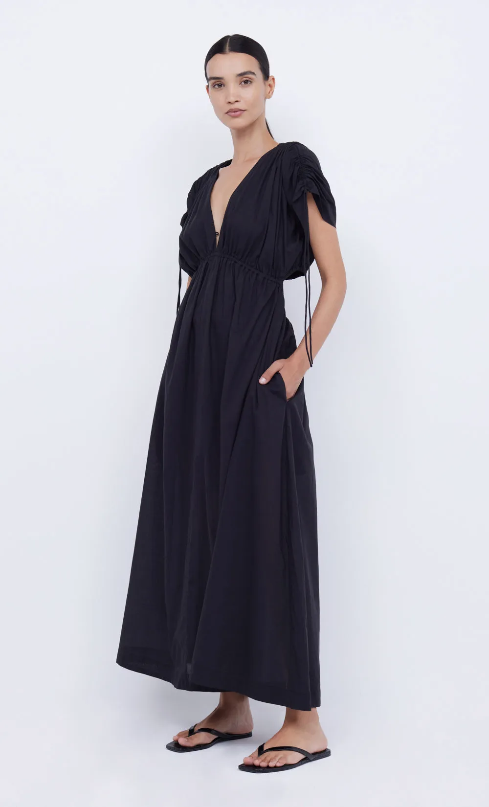 CAPRI V MAXI DRESS - BLACK sold by bec + bridge product image thumbnail 3