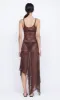 ADONIA ASYM MIDI DRESS - CHOCOLATE sold by bec + bridge