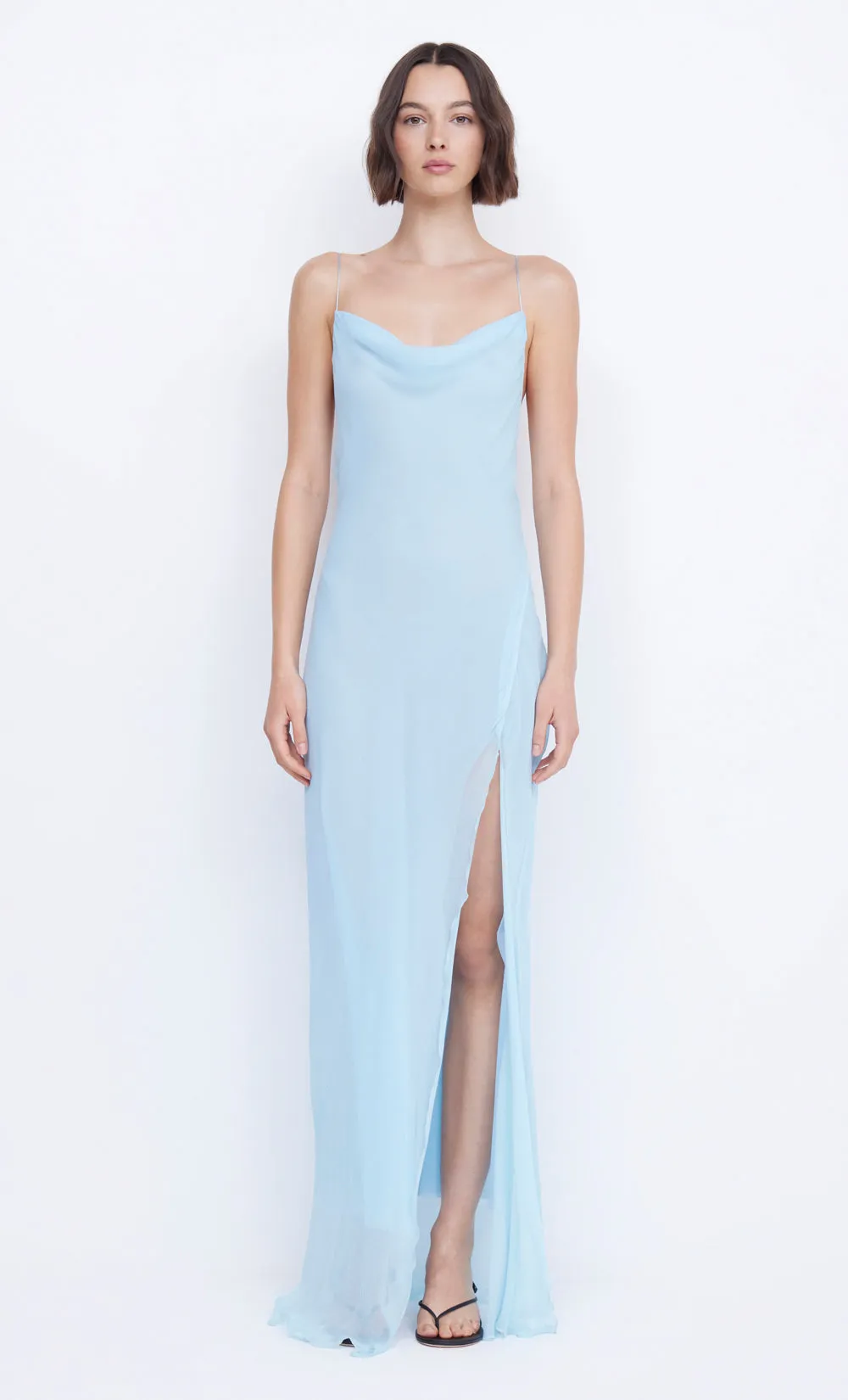 ELZETTE SPLIT MAXI DRESS - DOLPHIN BLUE sold by bec + bridge product image thumbnail 3