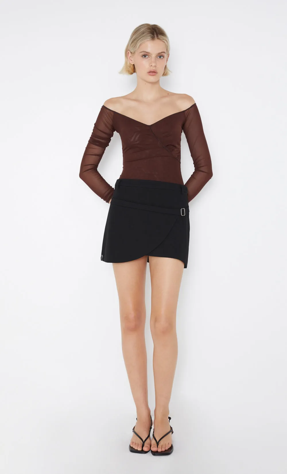 WILDER WRAP MINI SKIRT - BLACK sold by bec + bridge product image thumbnail 2