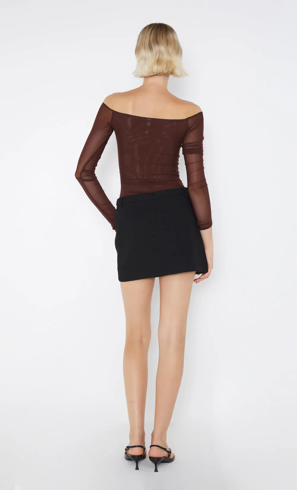 WILDER WRAP MINI SKIRT - BLACK sold by bec + bridge product image thumbnail 4