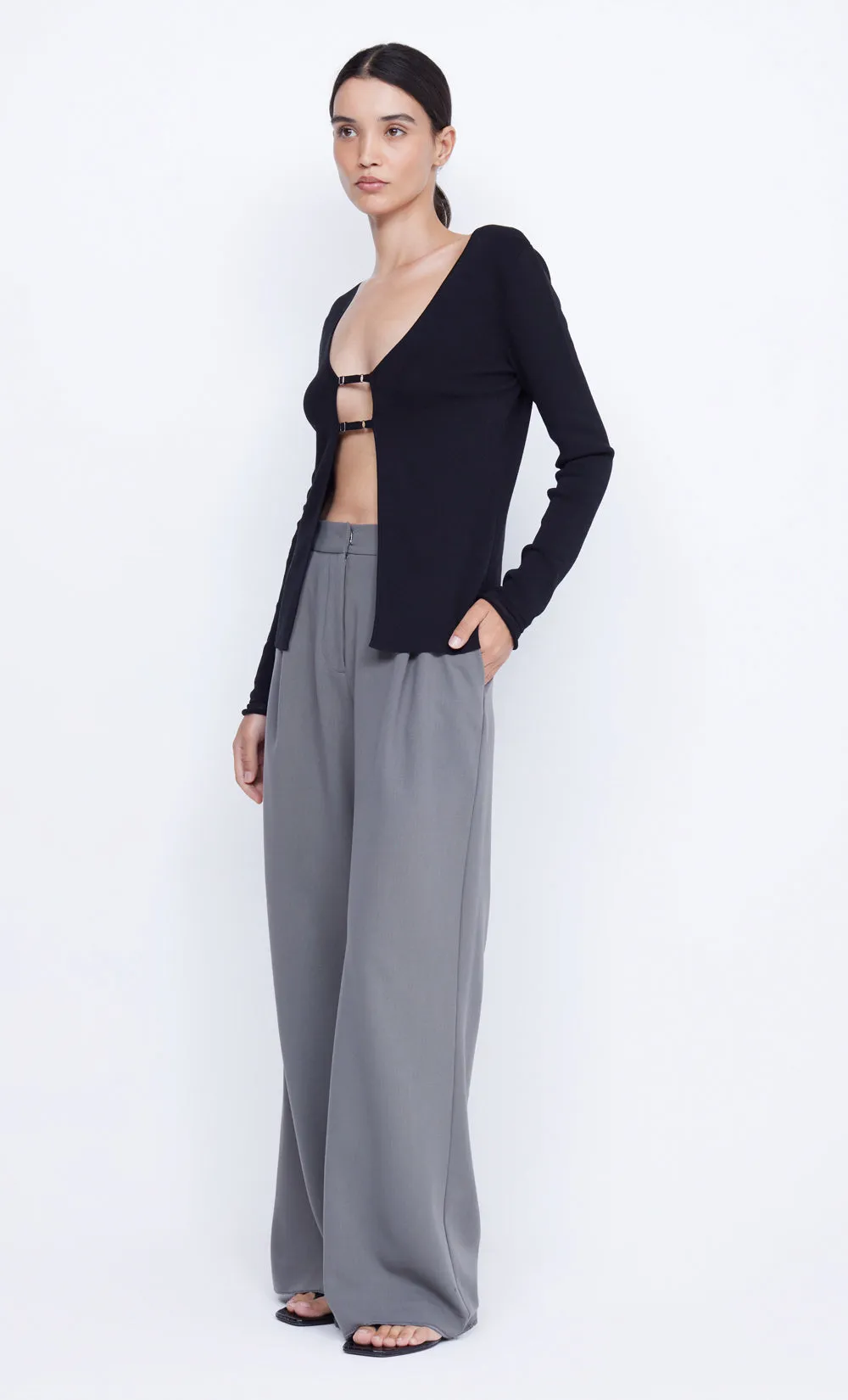 TEODORA KNIT LONG SLEEVE TOP - BLACK sold by bec + bridge product image thumbnail 3