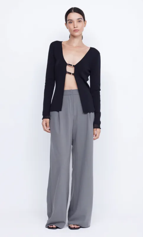 TEODORA KNIT LONG SLEEVE TOP - BLACK sold by bec + bridge