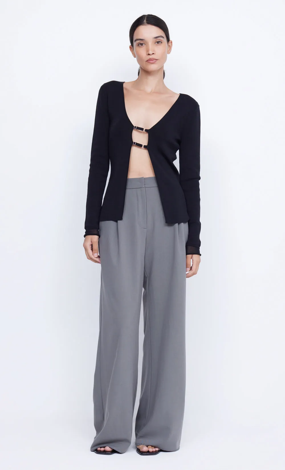 TEODORA KNIT LONG SLEEVE TOP - BLACK sold by bec + bridge