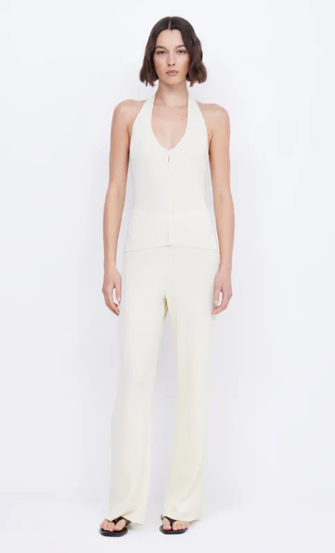 AMALFI HALTER KNIT TOP - IVORY sold by bec + bridge