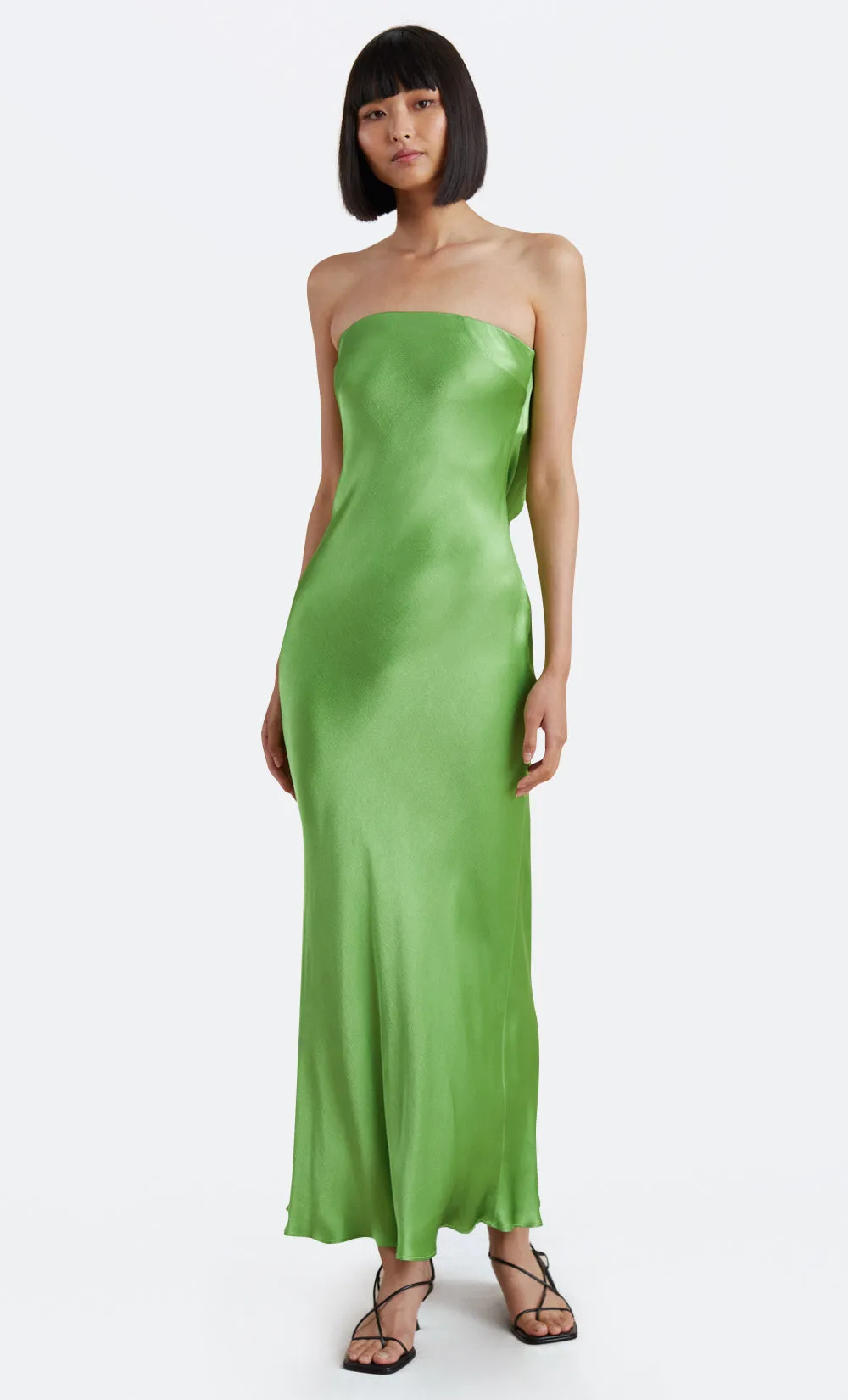 MOON DANCE STRAPLESS DRESS - SWEET PEA GREEN sold by bec + bridge