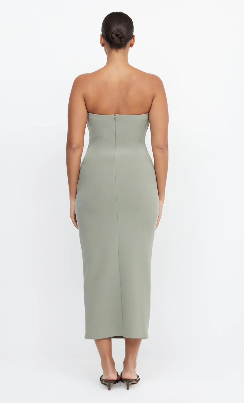 BE MINE STRAPLESS MIDI DRESS - SAGE sold by bec + bridge product image thumbnail 3