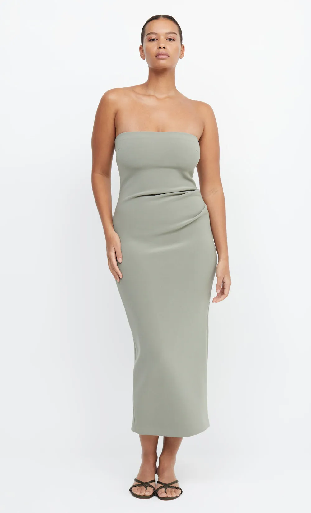 BE MINE STRAPLESS MIDI DRESS - SAGE sold by bec + bridge product image thumbnail 2