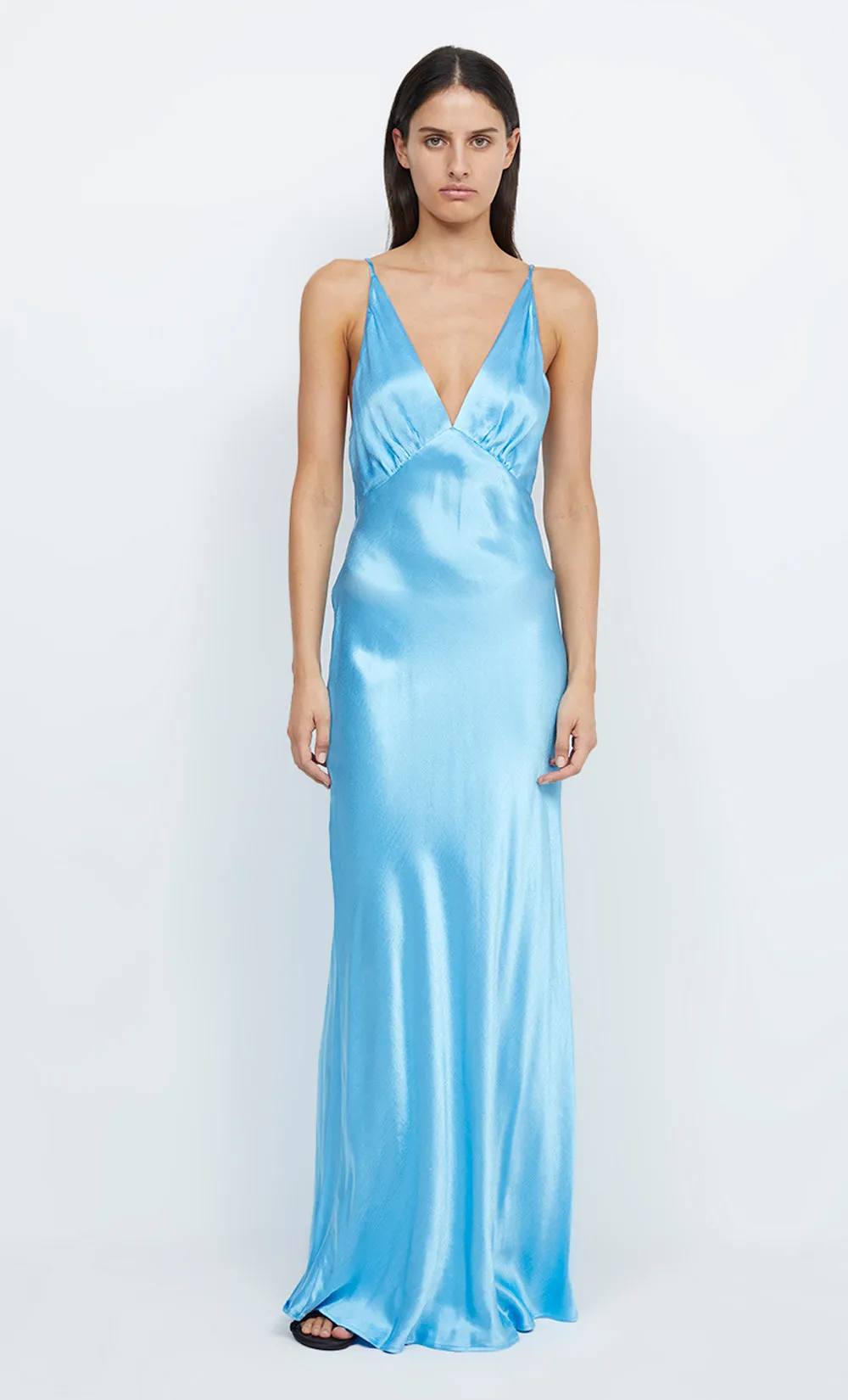LORELAI V MAXI DRESS - TOPAZ BLUE sold by bec + bridge