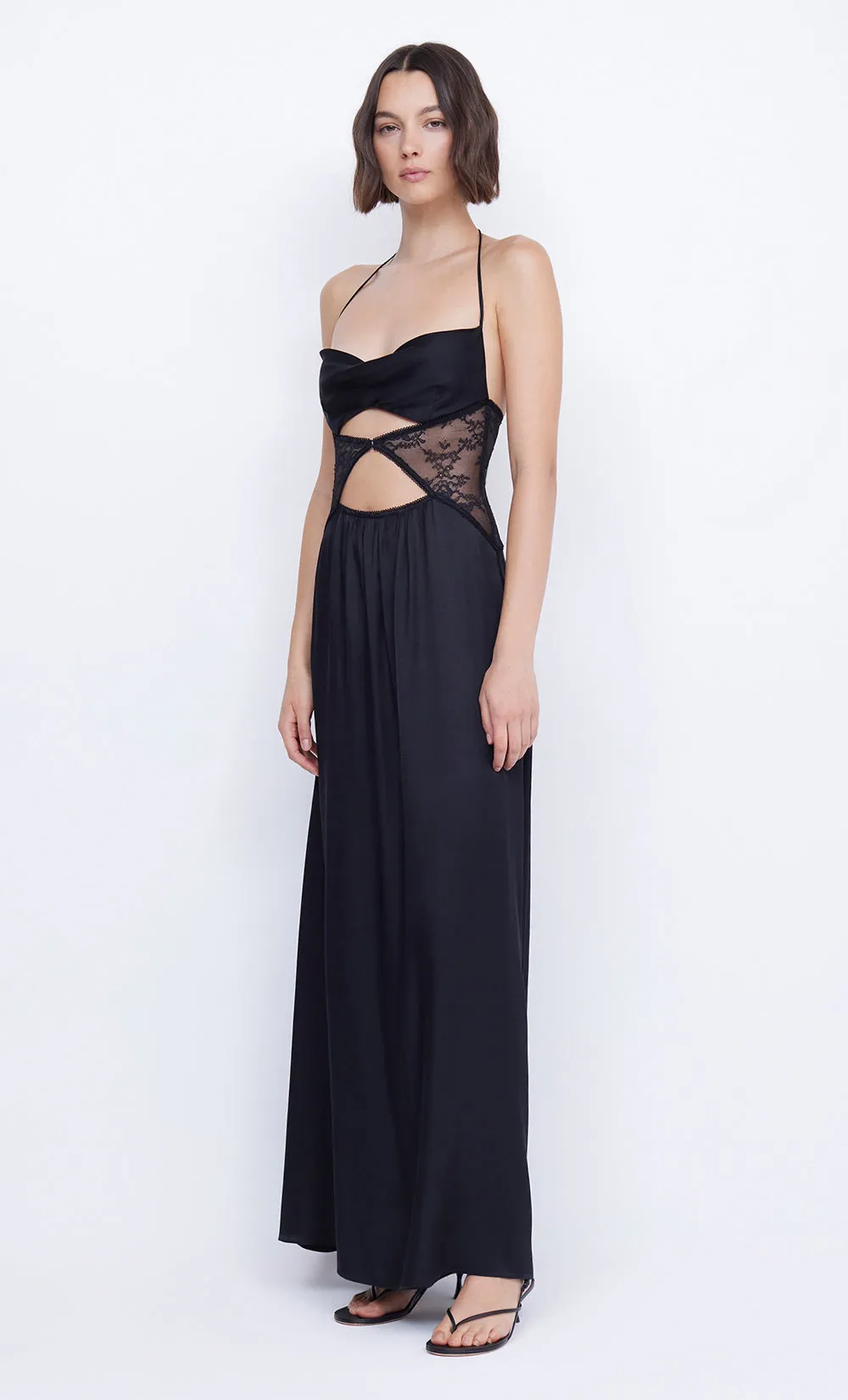 SANTAL HALTER MAXI DRESS - BLACK sold by bec + bridge product image thumbnail 4