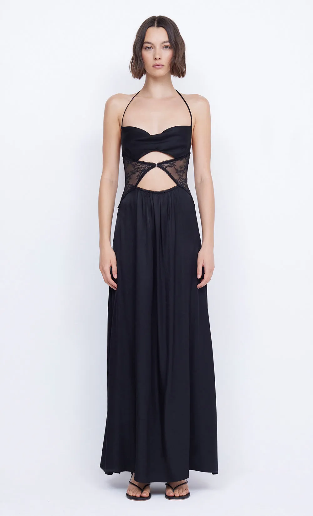 SANTAL HALTER MAXI DRESS - BLACK sold by bec + bridge