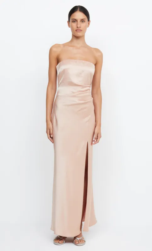 THE DREAMER STRAPLESS DRESS - ROSE GOLD sold by bec + bridge