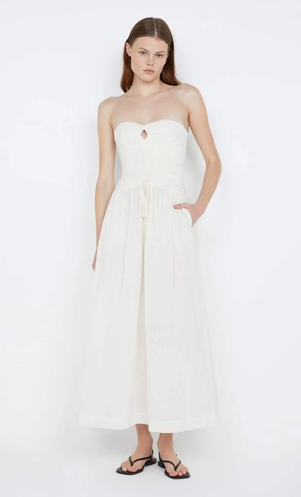PALMER STRAPLESS MAXI DRESS - IVORY sold by bec + bridge