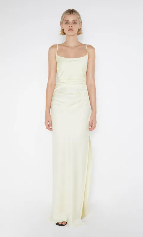 EMILIA SCOOP NECK DRESS - ICE YELLOW sold by bec + bridge