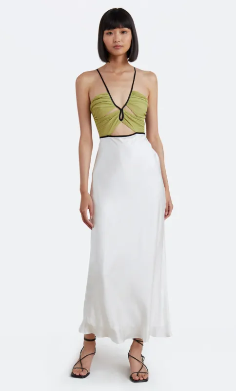 CARMEN MAXI DRESS - IVORY/PISTACHIO sold by bec + bridge