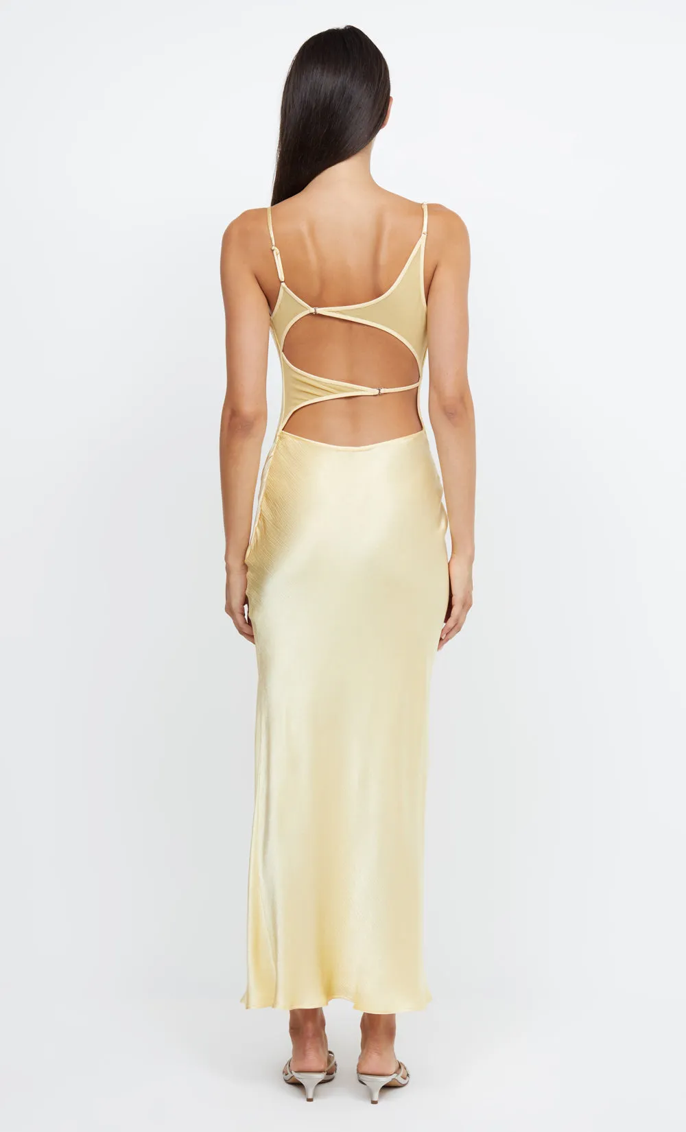 MARGOT SPLIT MIDI DRESS - BUTTER YELLOW sold by bec + bridge product image thumbnail 2