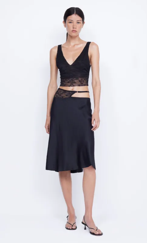 SANTAL CROPPED TOP - BLACK made by bec + bridge