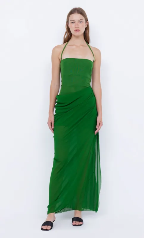 AIDA DRAPED MAXI DRESS - PINE GREEN sold by bec + bridge