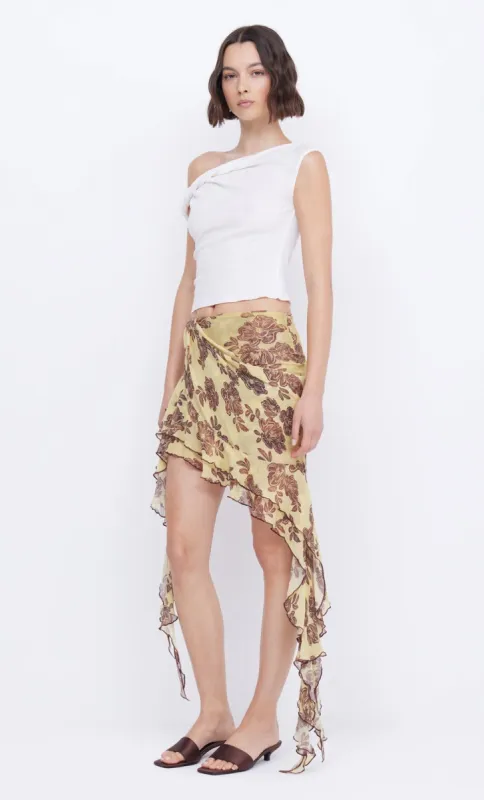 MALIBU BAY FRILL SKIRT - CITRUS PLUM FLORAL sold by bec + bridge