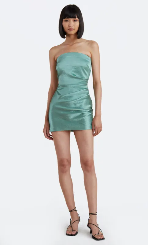 SYMONE STRAPLESS MINI DRESS - MOSS GREEN sold by bec + bridge